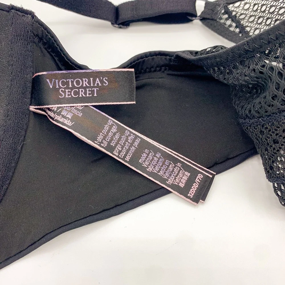 Victoria's Secret Black Mesh Front Close Bra